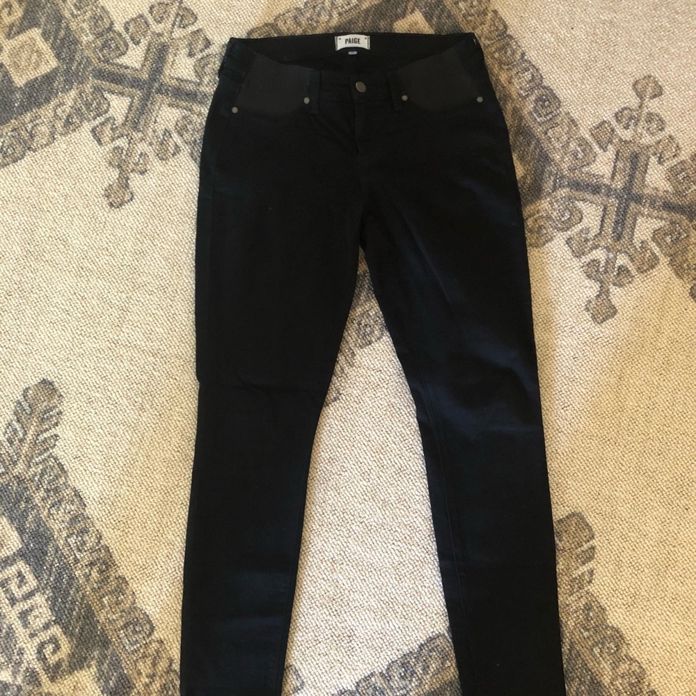 Paige denim maternity black jeans